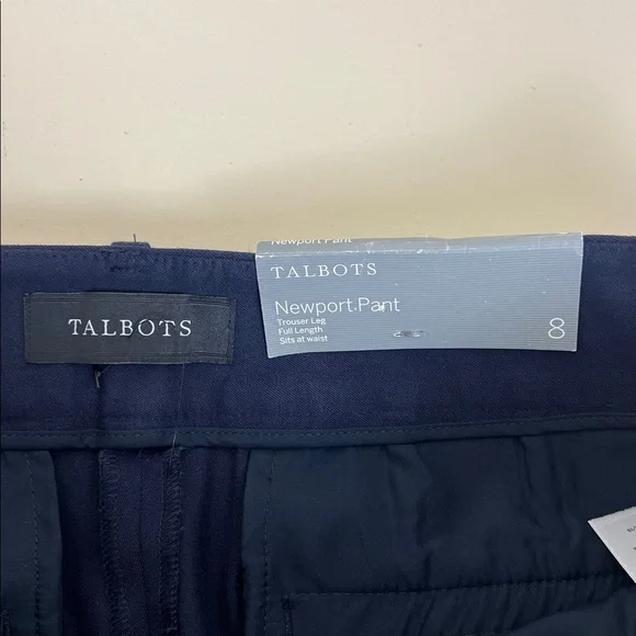 New Talbots Newport Pant Trouser Leg Full Length Navy Blue Size 8 - Picture 9 of 13